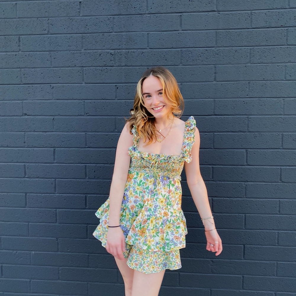 For Love and Lemons Floral Mini Dress